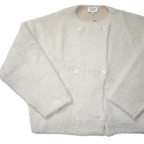 NWT J.Crew Collection Oversized Double-faced Wool-blend Jacket in Light Bone XS - Picture 3 of 11